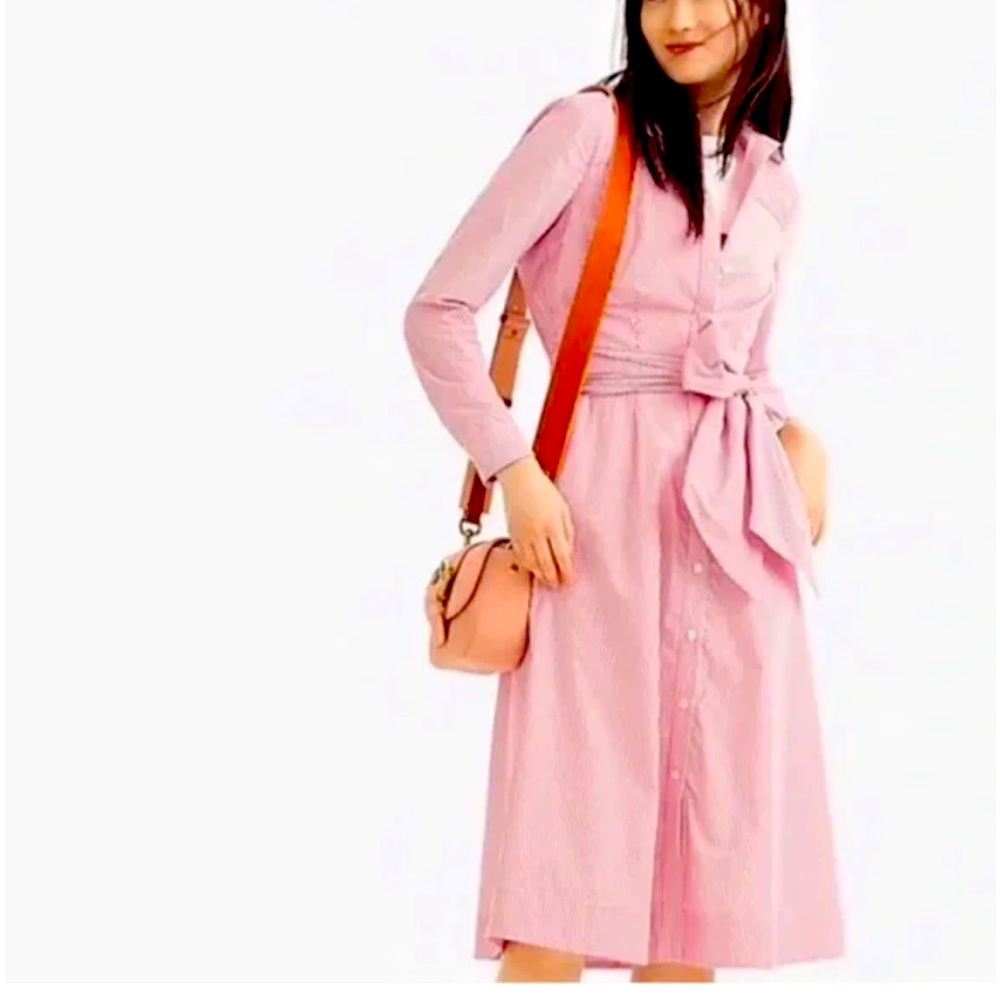 J.Crew Long-sleeve Button Up Shirt Dress